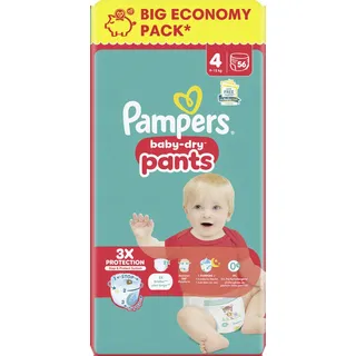 Pampers Baby-Dry Pants Gr. 4 (9-15 kg) 56 St.