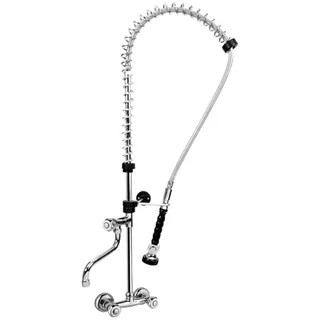 BE-Gastro BE-GASTRO® I Profi Gastro Geschirrbrause Zweiloch "Premium" Drehgriff inkl. Wasserhahn, Mischbatterie & Drehgriff I Gastrobrause, Gastro Armatur,