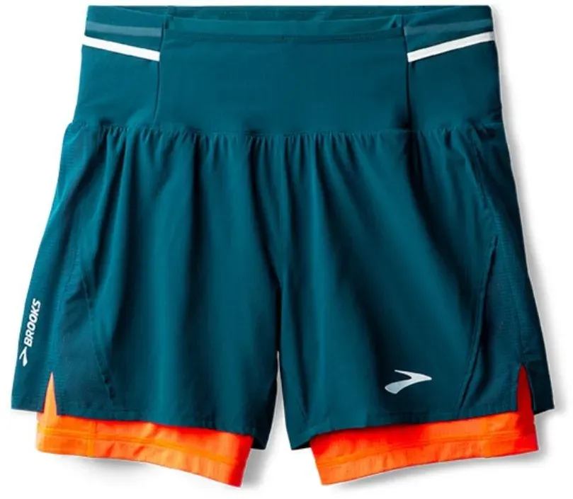 Brooks Herren High Point 5" 2-in-1 Short 2.0 blau