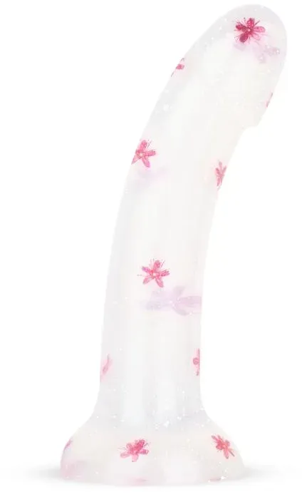 Dildo Collection Flower Power Dildo – Rosa Glitzerdesign 15 Cm Rosa