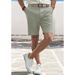 John Devin Chinoshorts »regular-fit«, Oxford Shorts aus elastischer Baumwolle John Devin hellgrün