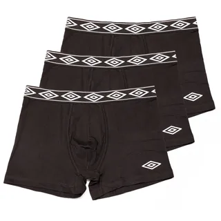 Umbro Herren Boxershorts black/black/black Gr. L, 3er Pack  - versch. Ausführungen