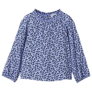 TOM TAILOR Mädchen Gemusterte Bluse mit Livaeco by Birla CelluloseTM, blau, Gemustert, Gr. 92/98