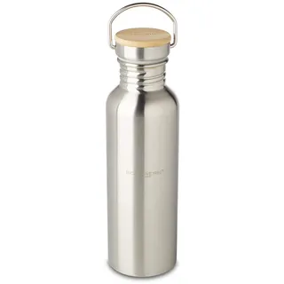 Echtwerk Trinkflasche inkl. Bambusdeckel silber 0,75 l
