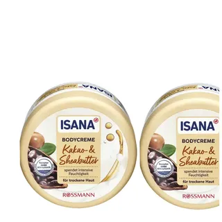 ROSSMANN Isana Bodycreme Körpercreme Kakao- & Sheabutter | Kosmetikband Weiß