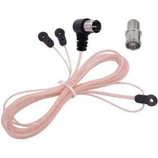 Greluma FM-Innenantenne 75-Ohm-Y-förmige Dipolantenne F Steckerbuchse Anschlussadapter Koaxialkabel FM-Radioantenne für AV-Stereo-Empfänger Heimkino-Verstärker