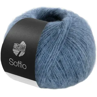 Lana Grossa Soffio | Flauschiges Lace-Garn aus Merino- & Baumwolle mit 10% Kaschmir | Handstrickgarn aus 60% Schurwolle (Merino superfein), 30% Baumwolle (Bio) | 25g zum Stricken | 212m Garn FB 12