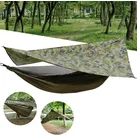 2 Personen Hängematte mit Moskitonetz 290x140cm Tragbare Camping Hammock Camouflage Campingbett Outdoor 200kg Tragelast