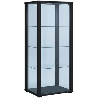 VCM Vitrine »Kavisa«, BxH: 50 x 114,5 cm, Holzwerkstoff/Glas - schwarz
