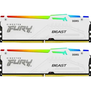 Kingston FURY Beast RGB weiß DIMM), RAM, Weiss