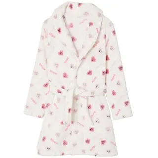 vertbaudet Morgenmantel Mädchen Morgenmantel HAPPY, Polyester weiß 92/98