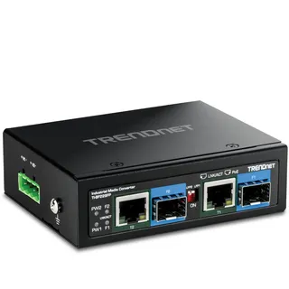 TRENDNET TI-BF22SFP Medien Konverter 2-Port Industrial SFP zu Gigabit PoE++