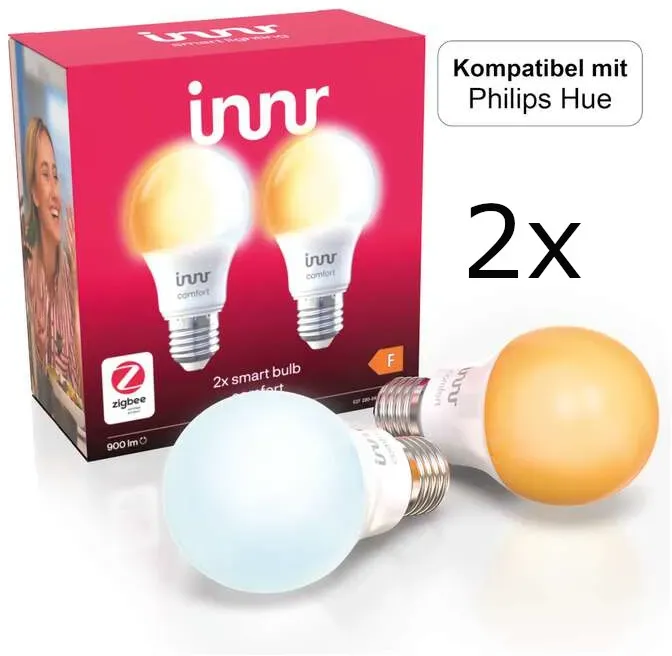innr E27 Bulb comfort ZigBee 3.0, 2x 2-pack Bundle