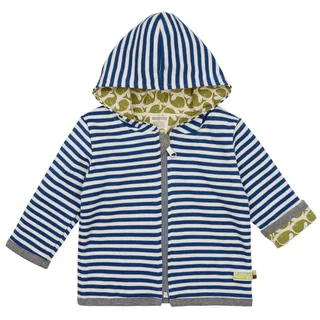 loud + proud Wendejacke mit Streifen Bio Baumwolle, GOTS blau 86/92
