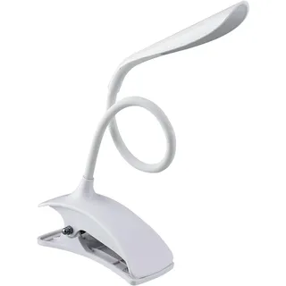 Retoo Leselampe Buch Klemme USB Wiederaufladbare Buchlampe 360° Flexibel Klemmleuchte mit 14 LEDs Stufenlose Helligkeit Nachtlesen Bettlampe für Reise Bett Studieren Arbeiten Lange Laufzeit Weiß