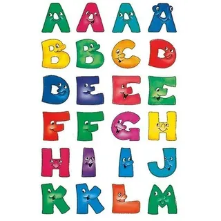 HERMA 4194 Buchstaben 20 mm A-Z Papier lustige Gesichter 20 Bl.