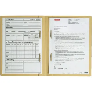 Leitz Zweifalzhefter, A4, chamois