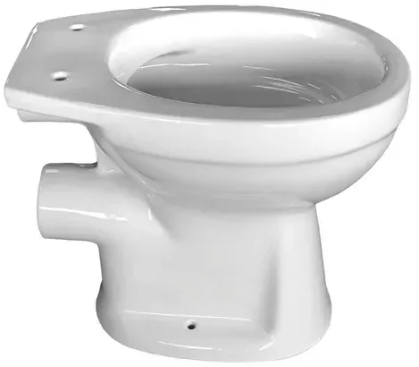 Farbe: weiß Stand WC, Tiefspüler, spülrandlos, Keramik, weiß - weiss