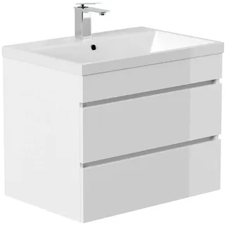 Posseik Badmöbel Waschplatz "Fellini 70" weiß Hochglanz - Weiß