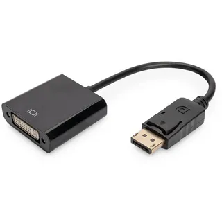 Digitus DisplayPort - DVI Adapter [1x DisplayPort Stecker / 1x DVI-Buchse 24+5pol.] Schwarz