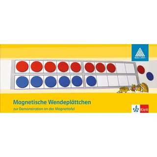 Wendeplättchen für Lehrer magnetisch 1-4: 100 magnetische Wendeplättchen (Durchmesser 4 cm) incl. Zwanzigerfeld und -reihe Klasse 1-4 (Programm Mathe 2000+)