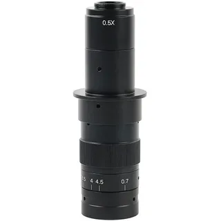 Mikroskop-Zubehör-Kit Einstellbar 5x-360x Vergrößerung Zoom C Mount Objektiv 0. 5X 2.0X Barlow Auxiliary Lens Mikroskopische Objektträger
