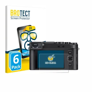 BROTECT (6 Stück Schutzfolie für Leica D-Lux 8 Displayschutz Folie Ultra-Klar