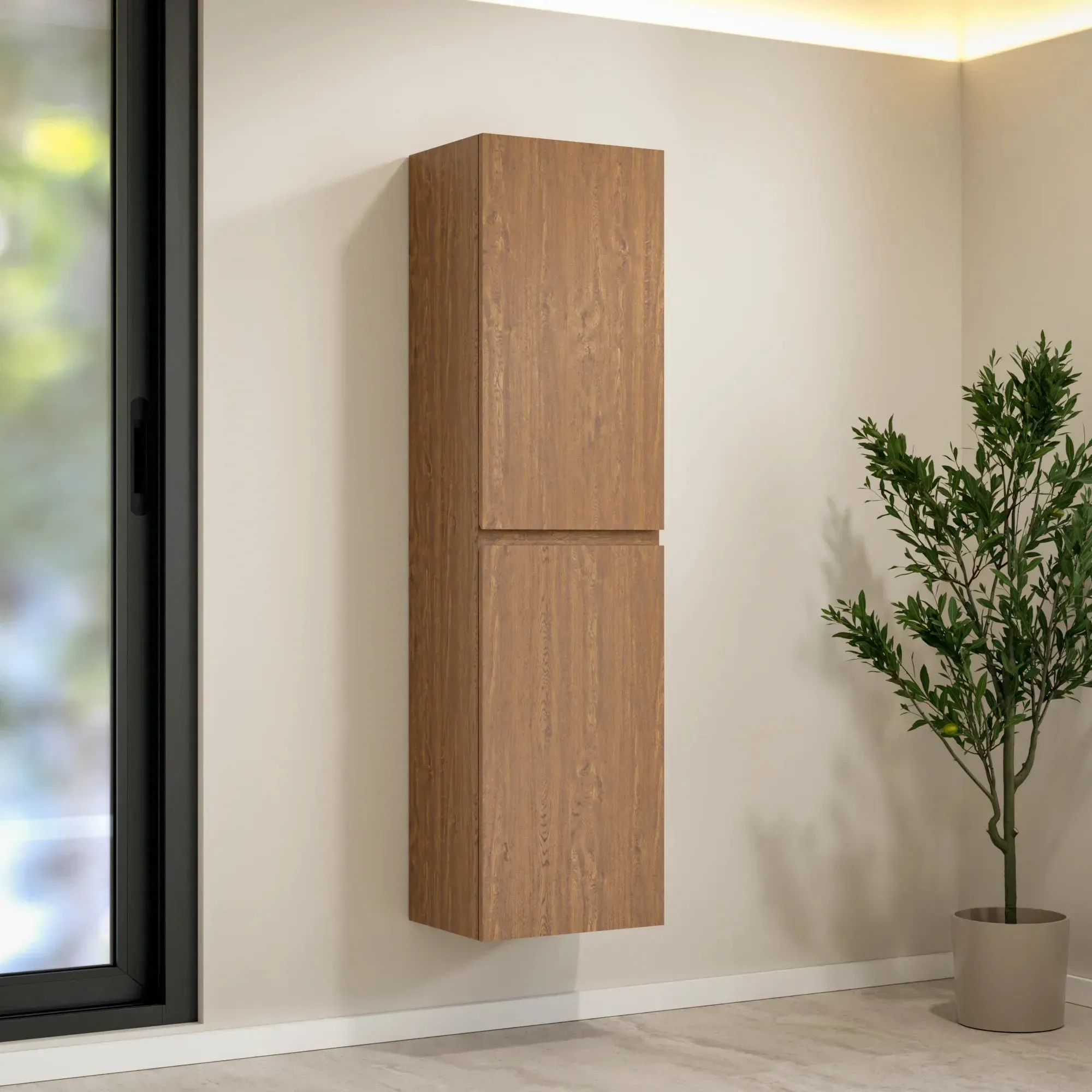 Badezimmer Hochschrank Ruvo – 150 cm – Warmeiche - Vorbestellen
