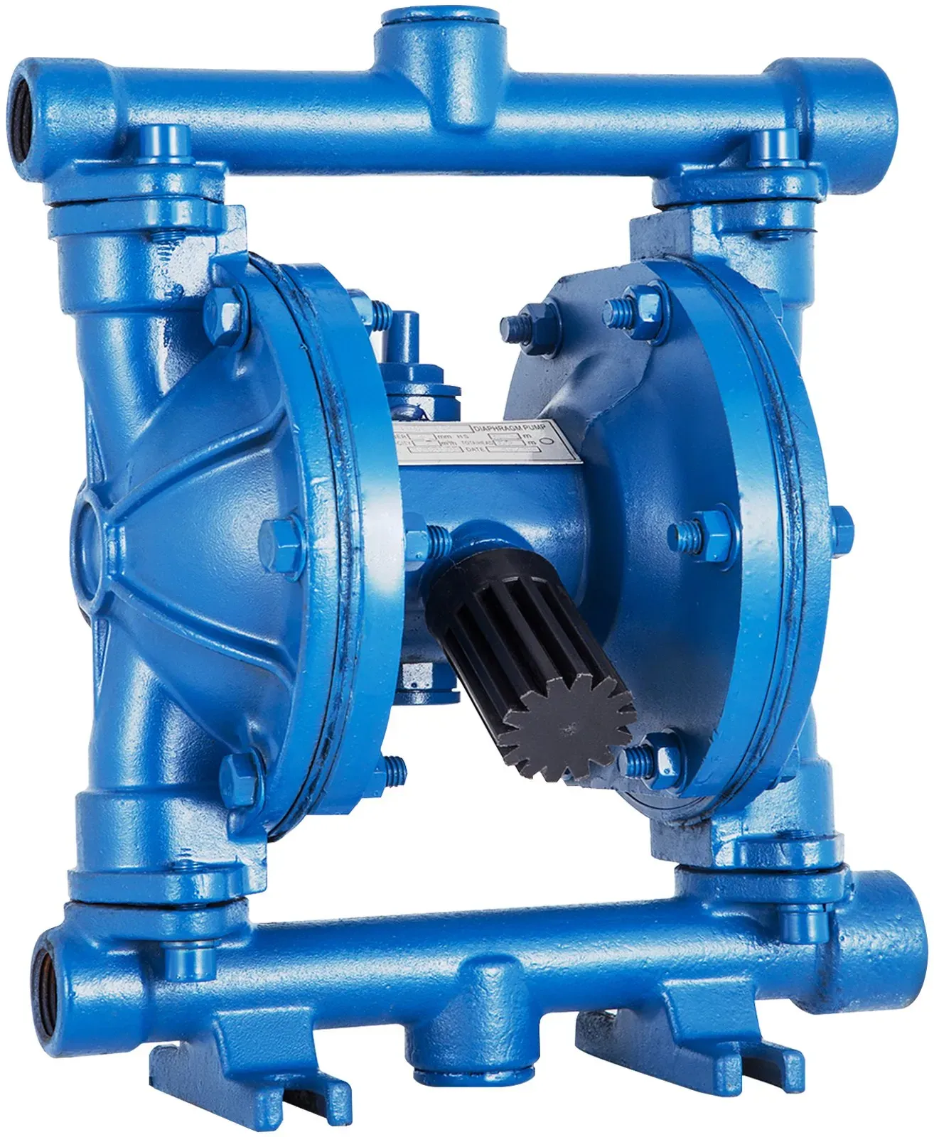 VEVOR Luftbetriebene Doppelmembranpumpe, 1/2 Zoll Einlass und Auslass, Gehäuse aus Gusseisen, 3 GPM und max. 90 PSI, pneumatische Nitrilmembran-Transferpumpe für Erdöl, Diesel, Öl und Flüssigkeiten mit niedriger Viskosität