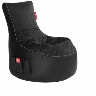 Gamewarez  Gaming Sitzsack Classic - Kunstleder Cosmic Hurricane (Schwarz/Grau)