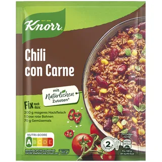 Knorr Fix Würzmischung Chili con Carne für ein würziges Fleischgericht mit natürlichen Zutaten 33 g