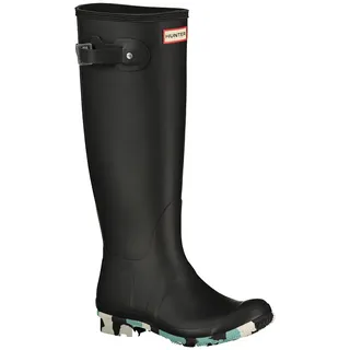 Hunter Original Tall Colour Stiefel - Black / White Wil - EU 36