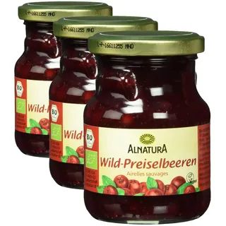 Alnatura Bio Wild Preiselbeeren, 220g (Packung mit 3)