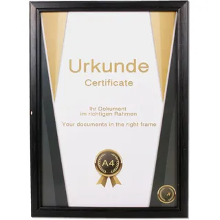 Rahmen Urkunde Holz A4 21x30 cm (schwarz)
