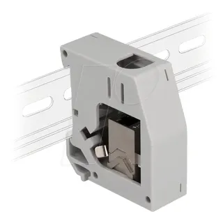 DeLock Hutschienenadapter Keystone Modul RJ45 Buchse zu RJ45 Buchse Cat.6A