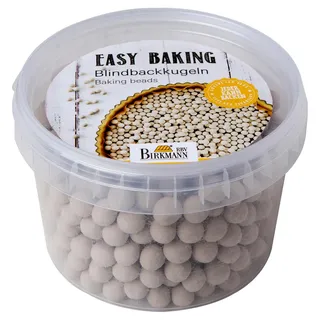 RBV Birkmann Birkmann, Easy Baking, wiederverwendbare Blindbackkugeln aus Keramik, Backerbsen zum Beschweren von Teigen, 700 g in praktischer Aufbewahrungsdose, hitzebeständig bis 230 °C, 429345