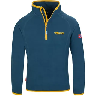 TROLLKIDS Kids Nordland Half Zip 92, Mystic Blue/Yellow - 92