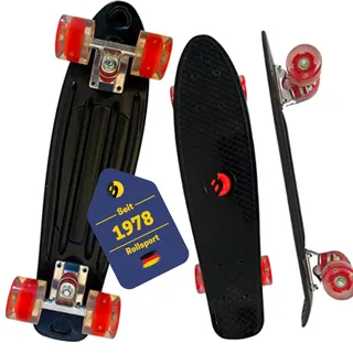 Best Sporting LED Skateboard Retro für Kinder, ABEC 7 Kugellager, Leucht-Räder mit LED
