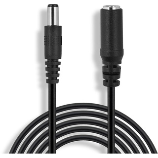 Wicked Chili 3m DC-Verlängerungskabel geeignet für AVM Fritz!Box 7590AX und Fritz!Repeater 6000 WLAN-Router Repeater Strom Netzteil Ladekabel Stecker Kabel Verlängerung (2.5 x 5.5 mm) schwarz