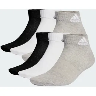 Adidas Thin and Light Sportswear Ankle Socken, 6 Paar Medium Grey Heather / White / Black 43-45
