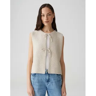Opus Damen Weste | Strickweste DEMILI mit Binde Detail natural glaze, M - M