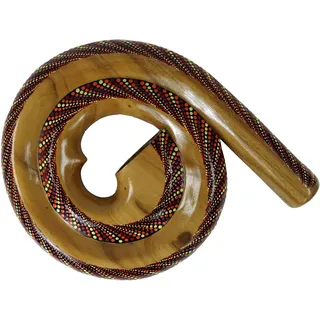 GURU SHOP Rundes Didgeridoo (Holz) - Modell 3, Braun, 28x30x4,5 cm, Musikinstrumente