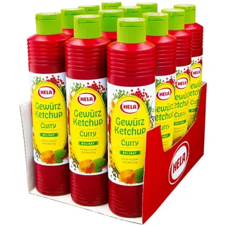 Hela Gewürz Ketchup Curry delikat 800 ml, 12er Pack