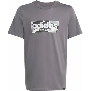adidas Camo Linear Graphic T-Shirt Jungen JX6867 - grey five 152