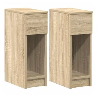 vidaXL Nachttische mit Schublade 2 Stk. Sonoma-Eiche 20x36x60 cm