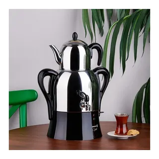 Korkmaz A341-04 Caykolik Electrical Samovar, schwarz