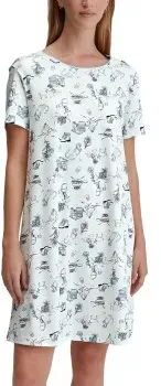 Calida Coastal Dreams Sleepshirt Blau Muster Baumwolle X-Small Damen