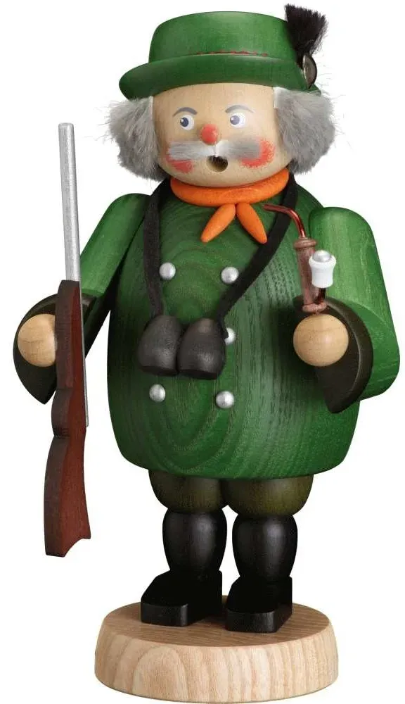 Seiffener Volkskunst Räucherfigur Jäger Größe 19 cm