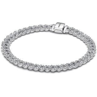 Pandora Timeless Pavé Gliederarmband aus Sterling-Silber mit Cubic Zirkonia, Timeless Kollektion, 18cm, 593008C01-18