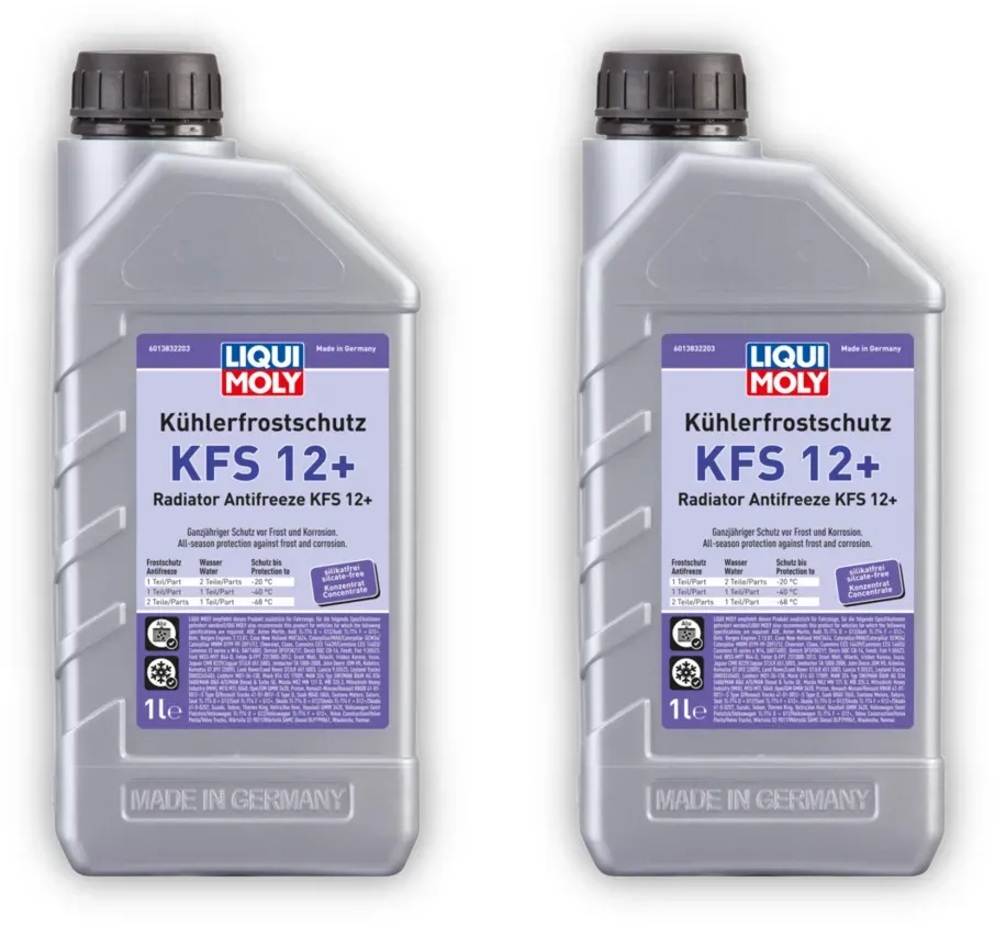 2x Kühlerfrostschutz LIQUI MOLY 21145 KFS 12+ Frostschutzmittel Kühlerschutz 1 L